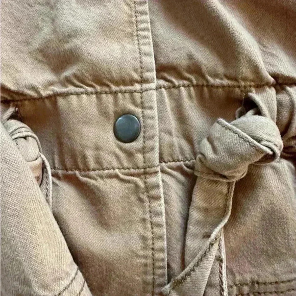 Madewell Southlake Military Jacket Lightweight Drapey Mustard Yellow Sz Small - Picture 5 of 6